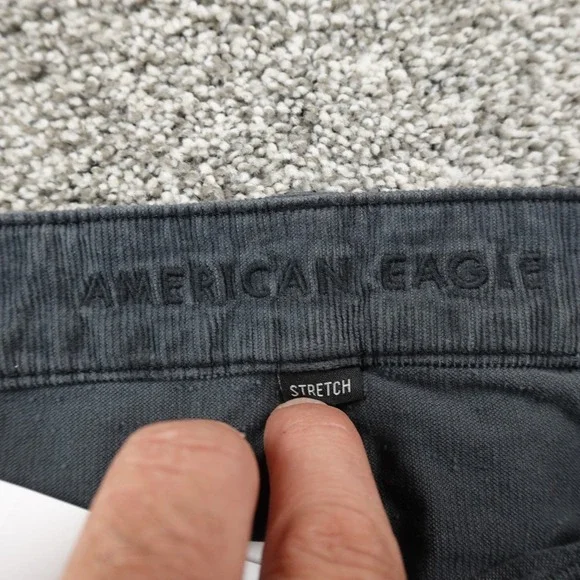NEW American Eagle Jeans Womens 16 Blue Gray Corduroy Hi Rise Flare Flex Stretch - Picture 8 of 14
